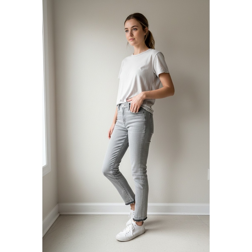 Citizens Of Humanity Rocket Crop Jeans Womens 28 Gray Cotton Mid Rise Skinny Leg